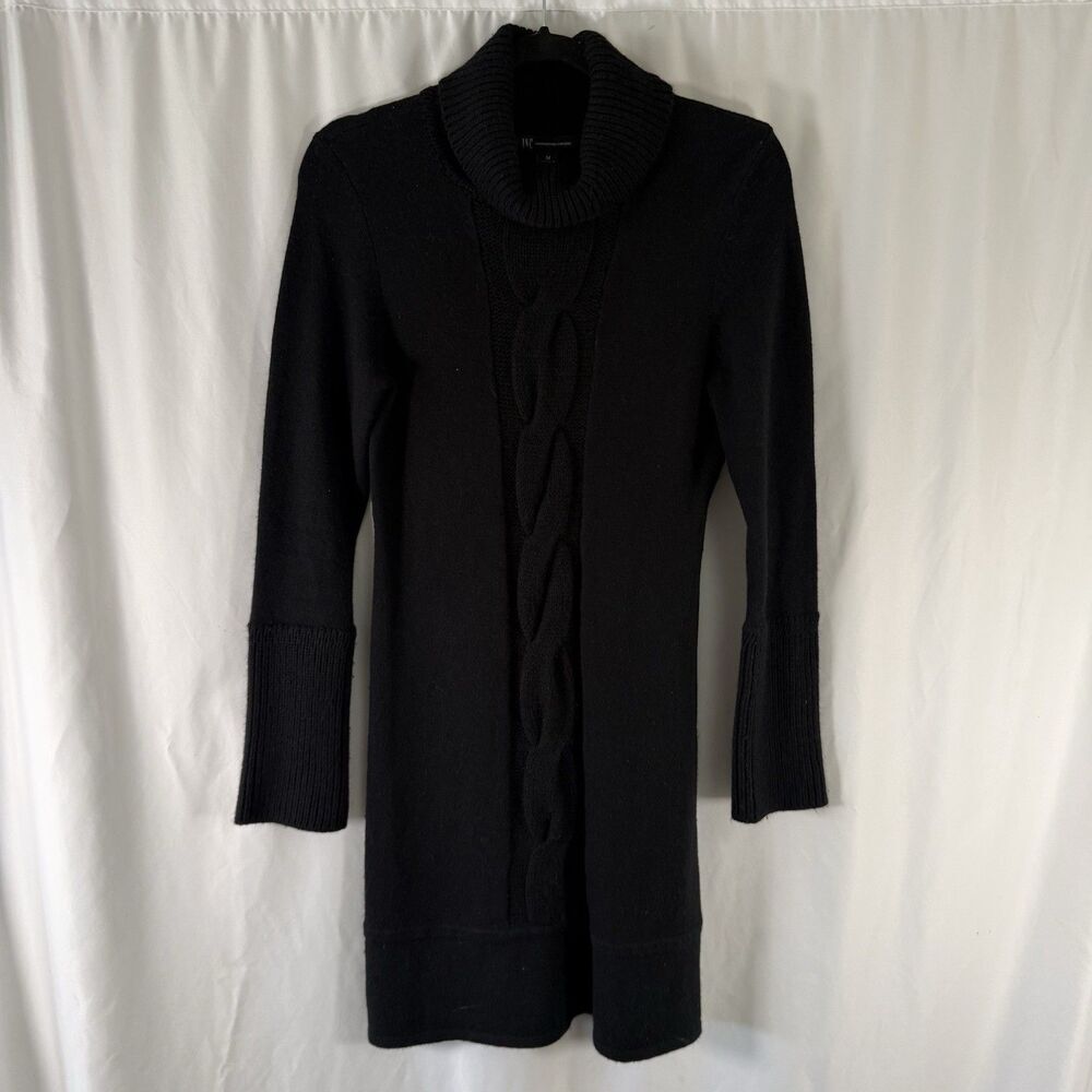 INC International Concepts Sweater Dress Turtleneck Knit Silk Angora Rabbit Hair